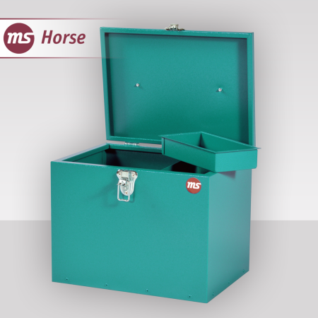 ms horse Putzbox in türkiser Pulverbeschichtung